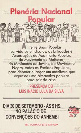 Plenária Nacional Popular. (1989, São Paulo (SP)).