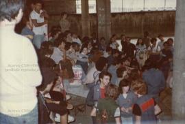 Ato secundarista na Escola Visconde de Congonhas do Campo (São Paulo-SP, Data desconhecida). / Crédito: Autoria desconhecida