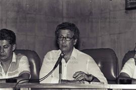 Assembleia do Sindicato dos Médicos de São Paulo ([São Paulo-SP?], 08 jan. 1986). Crédito: Vera J...