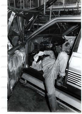 Greve dos metalúrgicos da fábrica Ford (São Bernardo do Campo-SP, 20 ago. 1990). / Crédito: Roberto Parizotti.