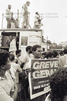 Greve Geral no ABC (Local desconhecido, 14-15 mar. 1989). Crédito: Vera Jursys