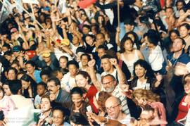 Passeata e comício no centro promovidos pela candidatura “Lula Presidente” (PT) nas eleições de 1998 (São Paulo-SP, 1998). / Crédito: Autoria desconhecida