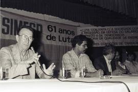 Cerimônia de posse da diretoria do Sindicato dos Médicos de São Paulo ([São Paulo-SP?], 1990). Cr...