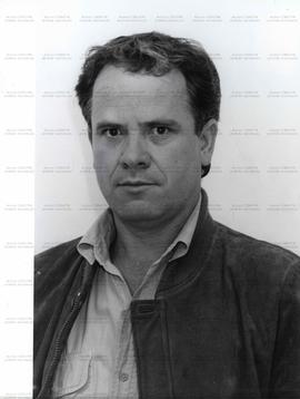 Retrato de Osvaldo Bargas, diretor do Sindicato dos Metalúrgicos do ABC ([São Bernardo do Campo-SP, 1992?]). / Crédito: Autoria desconhecida.