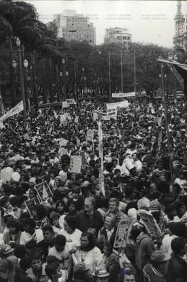 Ato contra a Revisão Constitucional na Praça da Sé – Movimento Cívico Nacional Contra a Revisão C...