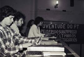 Ato da Jornada “Contra o Desemprego”, promovido pela juventude do PT (Local desconhecido, data de...