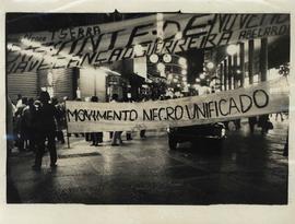 Caminhada por Zumbi ([S&atilde;o Paulo-SP], Data desconhecida).  / Cr&eacute;dito: Jesus Carlos/Jornacoop.
