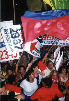 Comício de candidaturas do PT nas eleições de 2002 (Amazonas, 2002) / Crédito: Autoria desconhecida