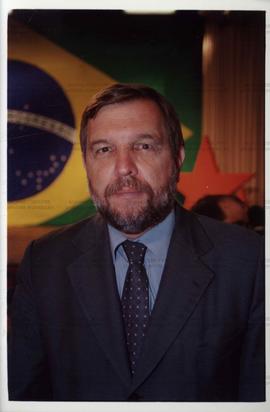Retrato de Flávio Aires na gravação de programa eleitoral da candidatura &quot;Lula Presidente&qu...