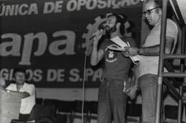 Eleições no Sindicato dos Metalúrgicos de São Paulo (São Paulo-SP, [1984]). / Crédito: Autoria de...
