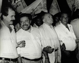 Atividade de campanha nas eleições de 1994 (Recife-PE, 1994). / Crédito: Clóvis Campêlo.