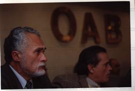 Ato da candidatura &quot;Lula Presidente&quot; (PT) na sede da OAB nas eleições de 2002 ([São Paulo-SP], 2002) / Crédito: Cesar Hideiti Ogata