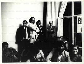 Ato da campanha de filiação de personalidades ao PT ([São Paulo-SP?], mai. 1981). / Crédito: Jesus Carlos/Jornacoop.
