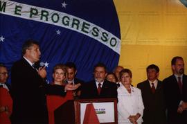 Atividade da candidatura &quot;Lula Presidente&quot; (PT) nas eleições de 2002 (Local desconhecido, 2002) / Crédito: Autoria desconhecida