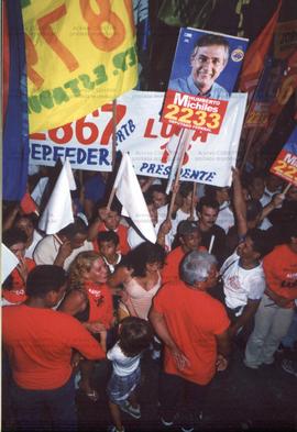 Comício de candidaturas do PT nas eleições de 2002 (Amazonas, 2002) / Crédito: Autoria desconhecida