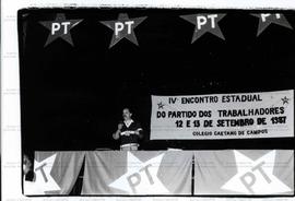 Encontro Estadual do PT-SP, 4º (São Paulo-SP, 12-13 set. 1987). / Crédito: Lisy Leuba Salum.