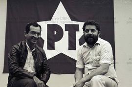 Evento não identificado [Reunião com presença de Lula e Perly Cipriano nas eleições de 1990?] (Local desconhecido, [1990?]). Crédito: Vera Jursys