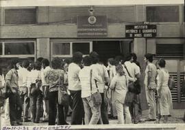 Manifestação de estudantes da Faculdade de Direito da UFMG (Belo Horizonte-MG, 16 mar. 1978). / C...