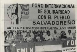 Foro Internacional de Solidariedade ao Povo Salvadorenho organizado pela FMLN (México, 26 a 28 ma...