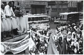 Passeata da campanha Lula presidente na Praça Ramos nas eleições de 1994 (São Paulo-SP, 30 ago. 1...