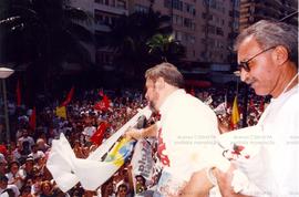 Comício da candidatura “Lula Presidente” (PT) nas eleições de 1994 (Rio de Janeiro-RJ, 1994). / C...
