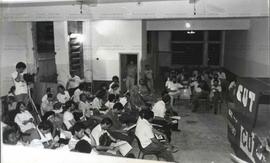 Debate no Sindicato dos Metalúrgicos de São Paulo (São Paulo-SP, 26 out. 1989). / Crédito: Sueli Dantas.