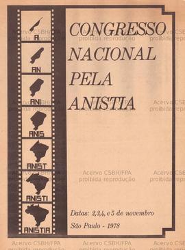 Congresso Nacional pela Anistia  (São Paulo (SP), 2-5/11/1978).