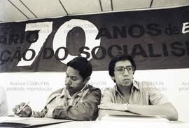 Ciclo de debates “70 anos da Experiência de Construção do Socialismo”, promovido pelo Instituto Cajamar (Cajamar-SP, 1987). Crédito: Vera Jursys