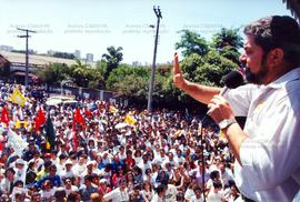 Comício da candidatura “Lula Presidente” (PT) nas eleições de 1994 (Divinópolis-MG, 22 set. 1994)...