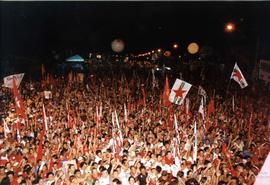 Comício da candidatura &quot;Lula Presidente&quot; (PT) nas eleições de 2002 (Pará, 2002) / Crédito: Lucivaldo Sena