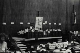 Congresso Estadual da CUT-RS (Rio Grande do Sul, [1983-1985?]) – Cecut-RS / Crédito: Autoria desconhecida/Em Tempo.