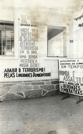 [Segundo atentado terrorista contra a sucursal do jornal Em Tempo (Belo Horizonte-MG, 18 ago. 1978). / Crédito: Autoria desconhecida/Em Tempo – Sucursal MG.