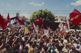 Lula, candidato à Presidência da República (PT), no dia da votação nas eleições de 1989 ([São Ber...