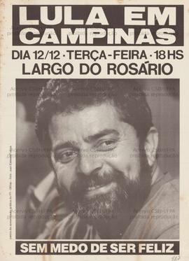 Lula em Campinas. (12 dez., Brasil).