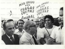 [Evento da campanha de Chagas Freitas (MDB) a governador?] (Campos dos Goytacazes-RJ, jan. 1978). / Crédito: Sérgio Sbragia/Em Tempo.