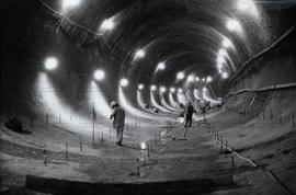 Obras do túnel Pinheiros (São Paulo-SP, 9 out. 1991). / Crédito: Carlos Torraca/Emurb.