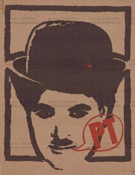 Desenho do rosto de Carlito, personagem de Charlie Chaplin. (Data desconhecida, Brasil).
