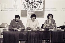Evento não identificado [Debate da Chapa 3 do sindicato dos trabalhadores da Sabesp e Cetesb?] (São Paulo-SP, 1990). Crédito: Vera Jursys