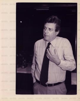 Retrato de Antônio Sérgio Fernandes, presidente do Metrô de São Paulo ([São Paulo-SP?], 5 jun. 1991). / Crédito: Sérgio Tomisaki/Folha Imagem.