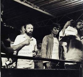 Ato sindical pela jornada de 40 horas, promovido pela CUT (São Bernardo do Campo-SP, abr. 1982). Crédito: Vera Jursys
