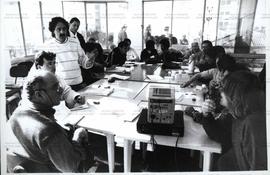[Reunião de coordenadores?] da campanha Lula presidente, no comitê nacional, nas eleições de 1994 (São Paulo, 1994). / Crédito: Vera Jursys.
