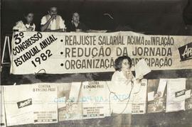 Congresso Estadual Anual da APEOESP, 3o (São Paulo, 1982). / Crédito: Vera Lúcia.