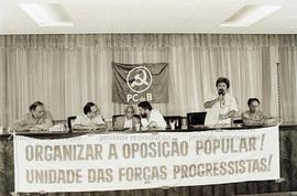 Debate sobre a unidade da esquerda, organizado por PCdoB e PT (Local desconhecido, [1986-1989?]). Crédito: Vera Jursys