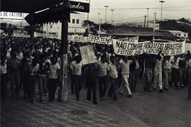 Greve dos metalúrgicos da Brastemp (São Bernardo do Campo-SP, 1982). Crédito: Vera Jursys