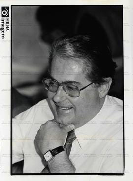 Retrato de Barros Munhoz (PTB) (Local desconhecido, 15 ago. 1989). / Crédito: Juvenal Ferreira/Folha Imagem.