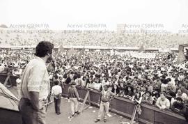 Ato do 1º de Maio, Dia do Trabalhador, na Vila Euclides (São Bernardo do Campo-SP, 01 mai. 1992)....