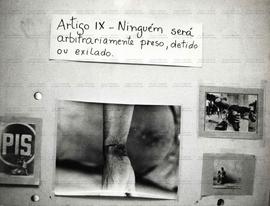 Exposição de fotos na ABI do Rio de Janeiro no dia dos Direitos Humanos (Rio de Janeiro-RJ, jan. 1978).  / Crédito: Ennio Brauns Filho.