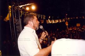 Comício da candidatura “Lula Presidente” (PT) nas eleições de 1994 (Rio de Janeiro-RJ, 1994). / C...