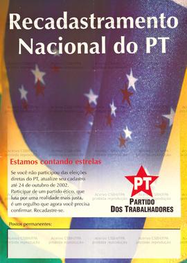 Recadastramento Nacional do PT. (2002, Brasil).