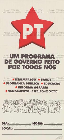 PT: Um Programa de Governo feito por todos nós. (1998, Brasil).